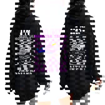 In My Monster Truck Auntie Era Aunt Monster Truck Women Oversized Hoodie Back Print | Seseable FR
