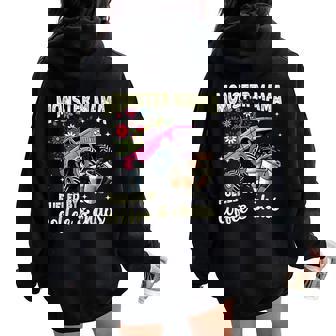 Monster Truck Mama Coffee Lover Monster Truck Women's Women Oversized Hoodie Back Print | Mazezy