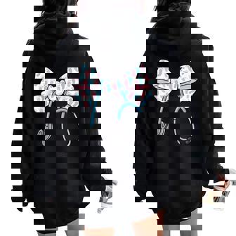 Mother Baby Unit Coquette Bow Mbu Nurse Week Postpartum Women Oversized Hoodie Back Print - Thegiftio