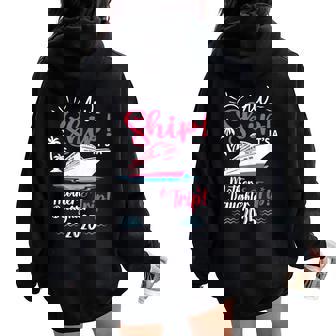 Mother Daughter 2025 Vacation Trip Matching Cruise Ship Women Oversized Hoodie Back Print | Mazezy