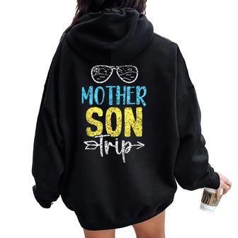 Mother Son Travel Mother's Day Mum Matching Mother Son Mum Women Oversized Hoodie Back Print - Thegiftio UK