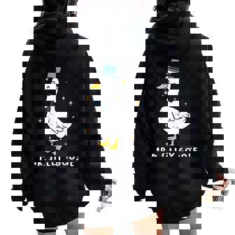 Mr Silly Duck Groom To Be Wedding Goose Gettin' Loose Men Women Oversized Hoodie Back Print | Seseable FR