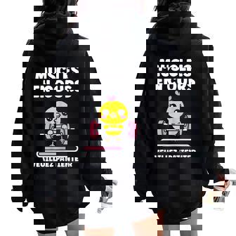 Muscu Fille Muscles En Cours Musclé Humour Musculation Sweat à capuche oversize pour femme avec imprimé dans le dos - Cadeauxyz