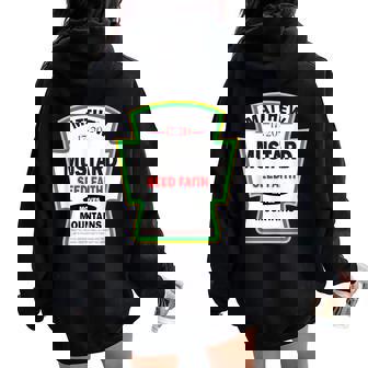 Mustard Christian Faith Christian Women Oversized Hoodie Back Print | Mazezy