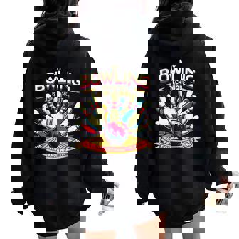 My Bowling Technique Isecret 面白いボウラーボウリング レディース オーバーサイズ パーカー バックプリント - Kawaiitshirt