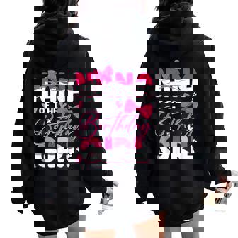 Nana Of The Birthday Girl Cat Kitty Family Matching Women Oversized Hoodie Back Print | Mazezy