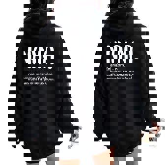 Nana Fete Des Meres Idée Drole Pour Grand-Mère Nana Sweat à capuche oversize pour femme avec imprimé dans le dos - Cadeauxyz