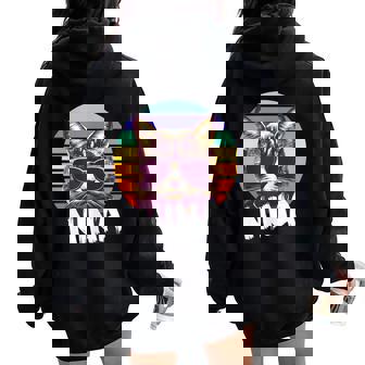 Nina Joli Prénom De Fille Avec Un Chat Cool Sweat à capuche oversize pour femme avec imprimé dans le dos - Cadeauxyz