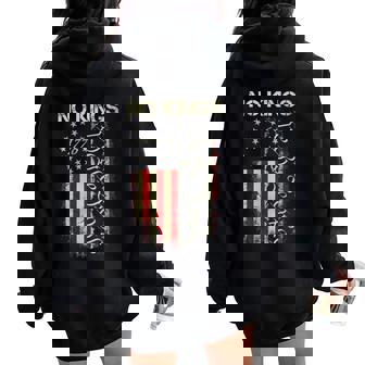 No Kings In America 1776 We The People Usa Flag Patriotic Women Oversized Hoodie Back Print - Thegiftio