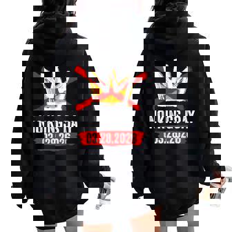 No Kings March 28 2026 No Kings Day Vintage Women Women Oversized Hoodie Back Print | Seseable UK