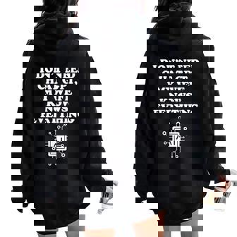 No Necesito Chat Gpt Mi Esposa Loabe Todo Marido Hombres Women Oversized Hoodie Back Print - Regaloses
