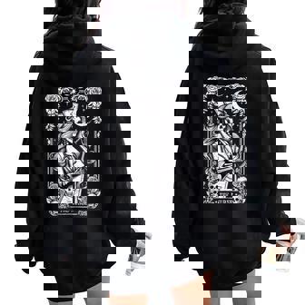 The Nurse Skeleton Tarot Card Nursing Nurse Rn Lpn Np Women Oversized Hoodie Back Print | Mazezy