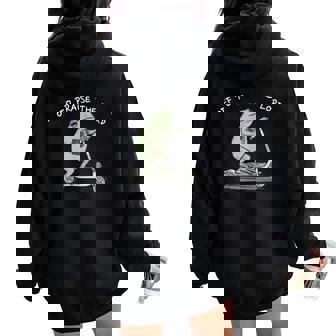 Off To Praise The Lord Christian Frog Women Oversized Hoodie Back Print | Seseable CA