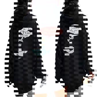 Oh Hello First Graders Cute Pigeon 1St Grade Teacher Women Oversized Hoodie Back Print | Seseable FR