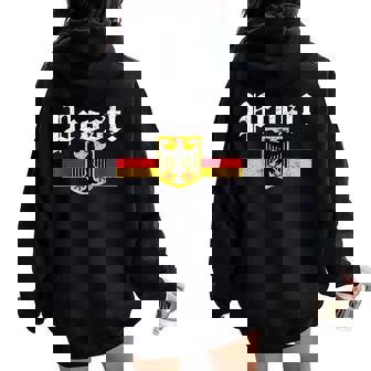 Oktoberfest Drinking Men Women Vintage German Flag Prost Women Oversized Hoodie Back Print | Mazezy