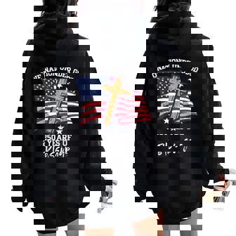 One Nation Under God 250 Years 250Th Anniversary Usa Women Women Oversized Hoodie Back Print - Thegiftio