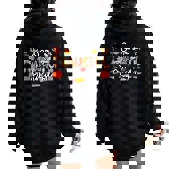 One Thankful Principal Thanksgiving Fall Costume Proud Job Women Oversized Hoodie Back Print | Mazezy