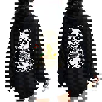 Panda Ramen Gráfico Comida Japonesa Humor Women Oversized Hoodie Back Print - Regaloses