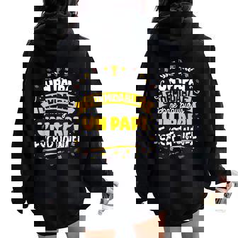 Papi Drole Papa Formidable Donne Papi Exceptionnel Sweat à capuche oversize pour femme avec imprimé dans le dos - Cadeauxyz