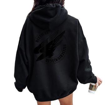 Paracaidista Alemana Ww2 Fallschirmjagerometido Women Oversized Hoodie Back Print - Regaloses