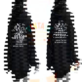 Paraprofessional Vintage Para Teacher 60S 70S 80S Women Oversized Hoodie Back Print | Seseable FR