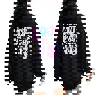 Peace Out Four I'm 5 Five Year Old Girl 5Th Birthday Women Oversized Hoodie Back Print - Thegiftio