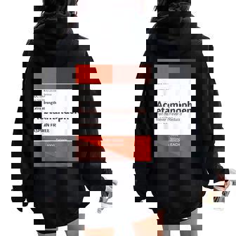 Pharmacy Medical Halloween Costume Nurse Propofol Matching Women Oversized Hoodie Back Print | Mazezy