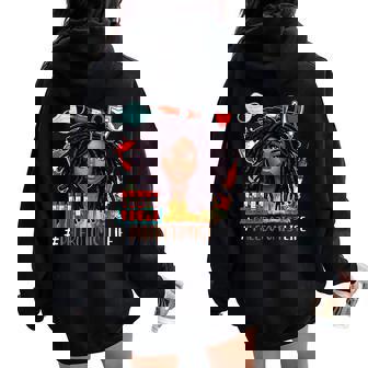 Phlebotomist Costume Afro Woman Proud Black History Women Oversized Hoodie Back Print - Thegiftio