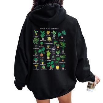 Plant Alphabet Gardener Gardening Plant Lover Men Women Oversized Hoodie Back Print - Thegiftio UK