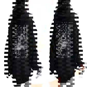 I Still Play Duck Hunting On Back Women Oversized Hoodie Back Print | Mazezy