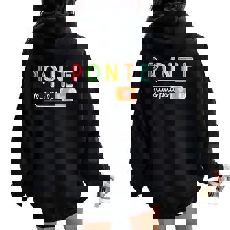 Ponte Las Pilas Spanish Teacher Maestra De Espanol Bilingual Women Oversized Hoodie Back Print - Thegiftio