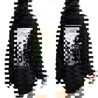 Portland Frog Protest Frogs Stronger Together For Women Women Oversized Hoodie Back Print | Seseable CA