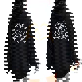 Pregnant Baby Skeleton Spooky Season New Mom Halloween Women Oversized Hoodie Back Print | Seseable FR