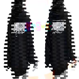 Preschool Squad Team Pre-K Crew Back To School Teacher Women Oversized Hoodie Back Print | Seseable FR