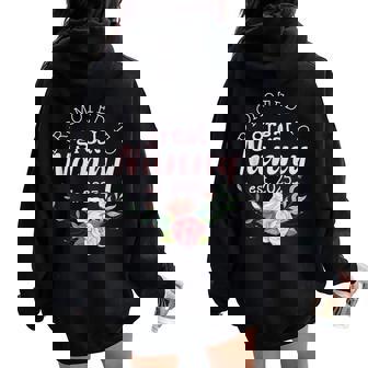 Promoted To Great Nanny 2025 First Time New Grandma Women Oversized Hoodie Back Print - Thegiftio