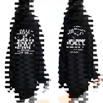 Promoted To Mommy Est 2026 Baby Announcement For New Mom Women Oversized Hoodie Back Print - Thegiftio