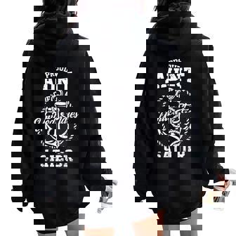 Proud Aunt Of A Sailor Us Veteran Family Matching Women Oversized Hoodie Back Print | Seseable FR