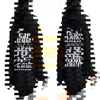 Proud Grandma Of 2025 Graduate College Graduation Women Oversized Hoodie Back Print - Thegiftio