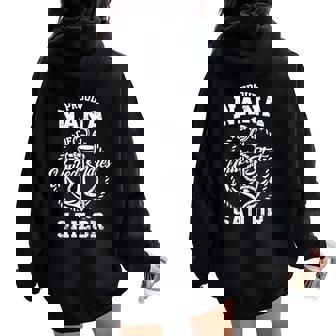 Proud Nana Of A Sailor Us Veteran Grandma Family Matching Women Oversized Hoodie Back Print | Seseable UK