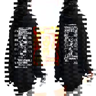 Punk Girl 90s Grunge Urban Street Art Vintage Distressed Women Oversized Hoodie Back Print | Mazezy