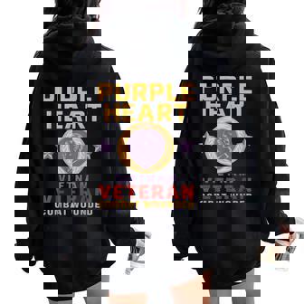Purple Heart Vietnam Veteran Combat Veterans Day Women Women Oversized Hoodie Back Print | Mazezy