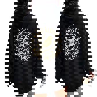 Radicalized By Basic Decency Floral Feminist Progressive Women Oversized Hoodie Back Print | Seseable CA