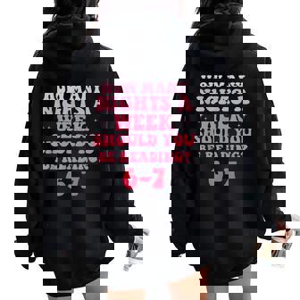 Reading 67 Meme English Teacher Six Sevene Retro Women Oversized Hoodie Back Print | Mazezy