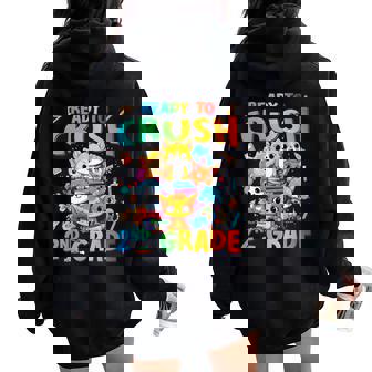 Ready To Crush 2Nd Grade Back Tochool 2Nd Grade Cat Kitten レディース オーバーサイズ パーカー バックプリント - Kawaiitshirt