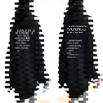 Regalo Para Consuelo Nombre Divertidoignificado Es Women Oversized Hoodie Back Print - Regaloses
