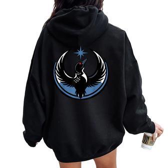 Resist Minnesota Rebel New State Flag Women Women Oversized Hoodie Back Print | Mazezy