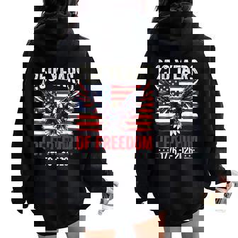 Retro 250 Years American 1776 2026 250Th Usa Years Women Women Oversized Hoodie Back Print - Thegiftio