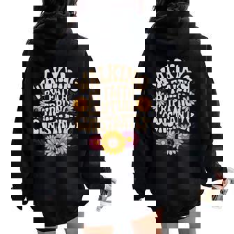 Retro Christian Bible Walking By Faith Tripping Constantly Women Oversized Hoodie Back Print | Seseable CA