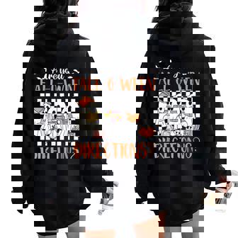 Retro Are You Fall O Ween Directions Teacher Halloween Ghost Women Oversized Hoodie Back Print | Seseable FR