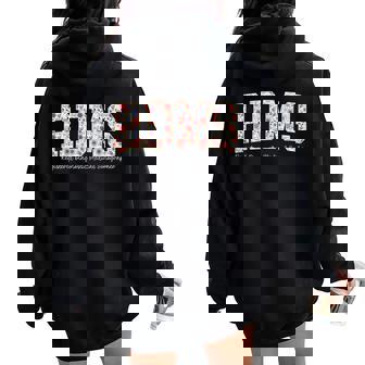 Retro Floral Rdms Registered Diagnostic Medical Sonographer Women Oversized Hoodie Back Print | Seseable FR